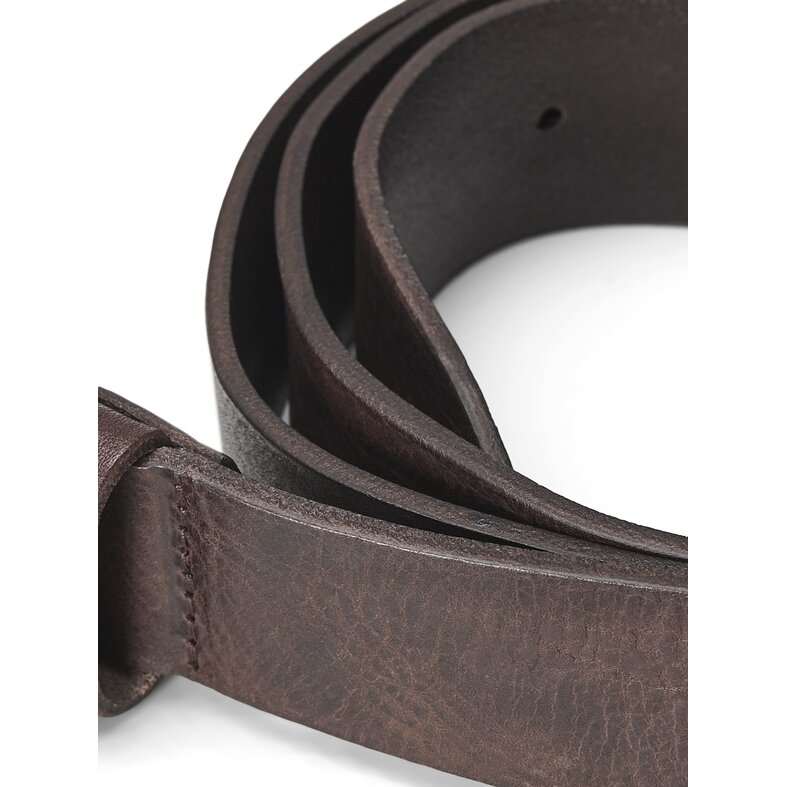 Jack & Jones Jack & Jones Men's Belt JACVICTOR Leather Dark Brown