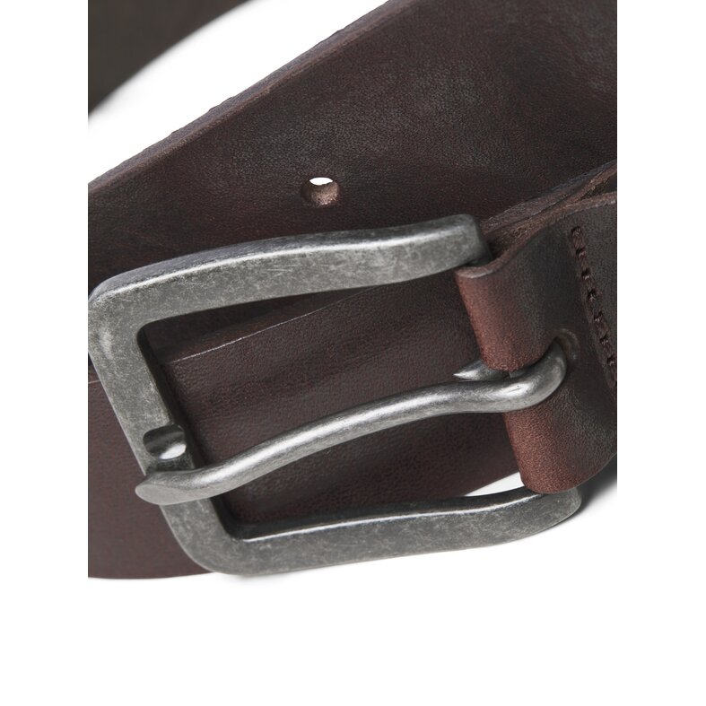 Jack & Jones Jack & Jones Men's Belt JACVICTOR Leather Dark Brown