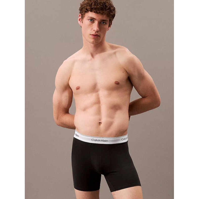 Calvin Klein Calvin Klein Men's Long-Leg Boxer Briefs, 3-Pack, Solid Black
