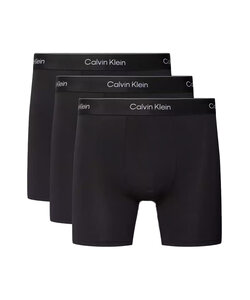Calvin Klein Heren Boxershorts Met Lange Pijp Boxer Briefs 3-Pack Effen Zwart