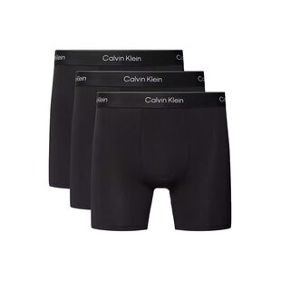 Calvin Klein Heren Boxershorts Met Lange Pijp Boxer Briefs 3-Pack Effen Zwart