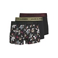 Jack & Jones Jack & Jones Heren Boxershorts Trunks Microfiber JACFLOWER 3-Pack Gebloemd Print Zwart