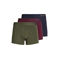 Jack & Jones Jack & Jones Heren Boxershorts Trunks JACCOMO Bamboe Effen 3-Pack Groen/Rood/Donkerblauw