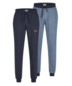Phil & Co Men's Long Pyjama Pants 2-Pack Dark Blue