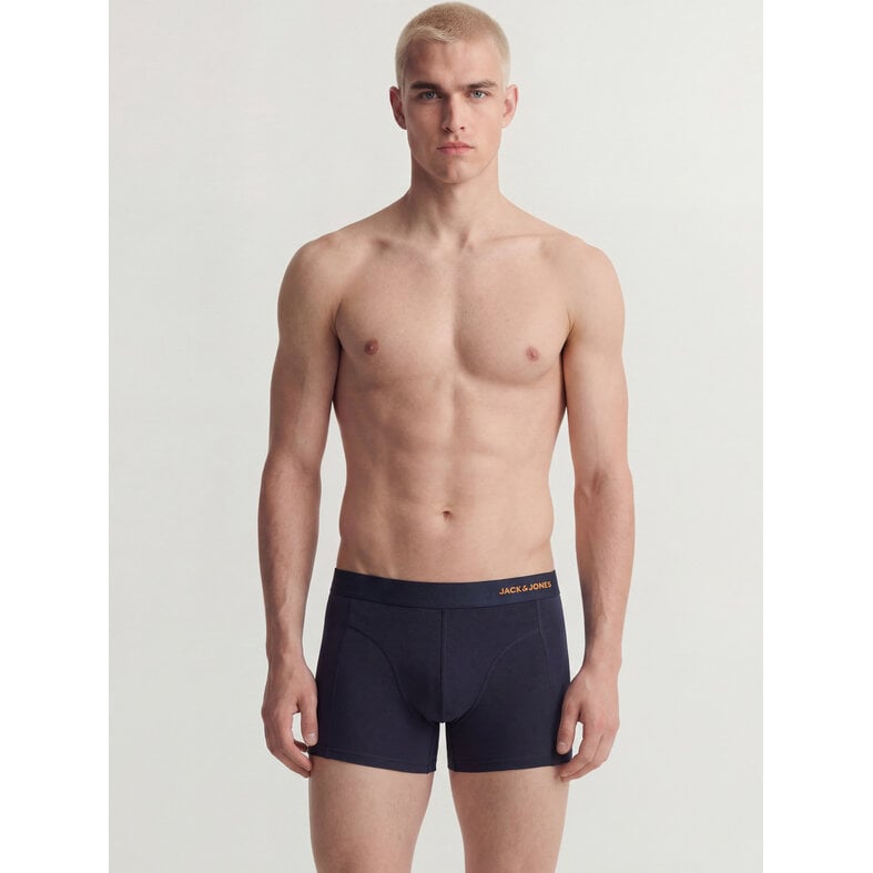 Jack & Jones Jack & Jones Heren Boxershorts Trunks JACCOMO Bamboe Effen 6-Pack Groen/Blauw/Zwart/Rood
