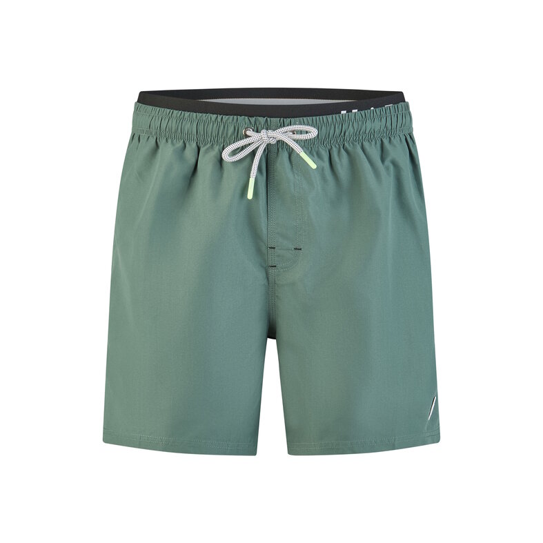 Happy Shorts Happy Shorts Heren Zwemshort Dubbele Waistband Effen Kaki