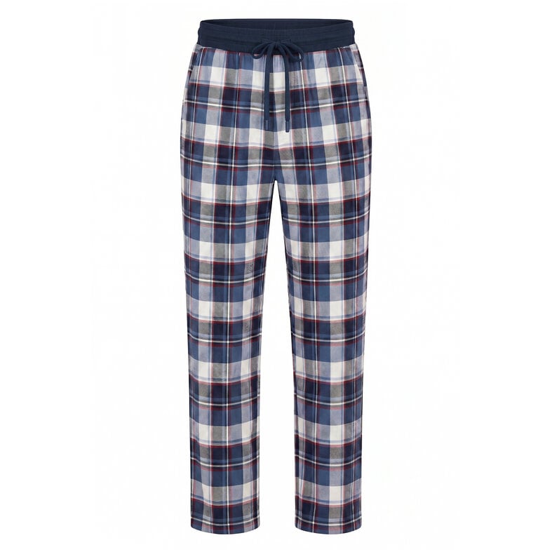 Phil & Co Phil & Co Heren Lange Pyjamabroeken 2-Pack Blauw Geruit