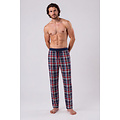 Phil & Co Phil & Co Heren Lange Pyjamabroeken 2-Pack Blauw/Rood Geruit
