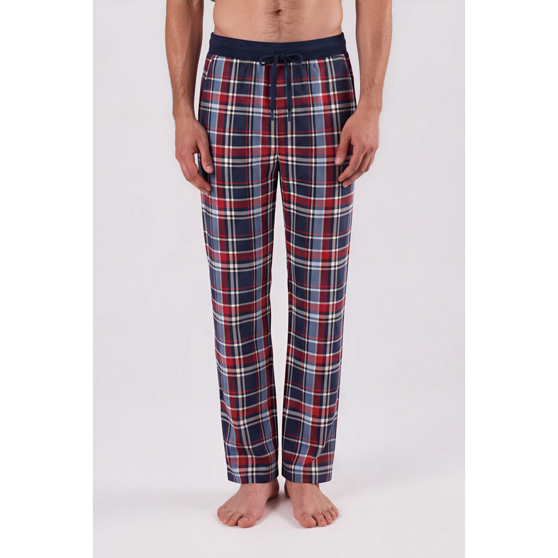 Phil & Co Phil & Co Men's Long Pajama Pants 2-Pack Blue/Red Checkered