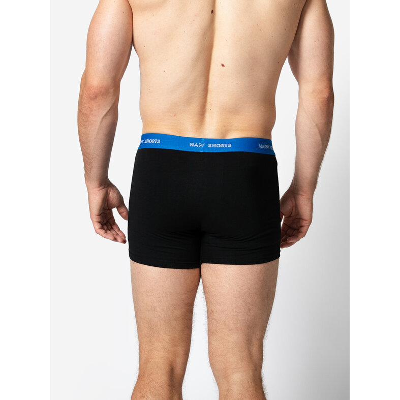 Happy Shorts Happy Shorts Heren Boxershorts Trunks Multipack 7-Pack Effen Zwart