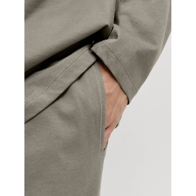 Jack & Jones Jack & Jones Heren Lounge Pyjama Set Lang JACALFRED Effen Grijsgroen