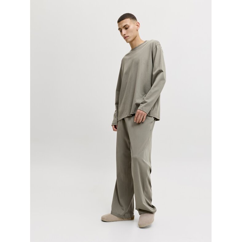 Jack & Jones Jack & Jones Heren Lounge Pyjama Set Lang JACALFRED Effen Grijsgroen
