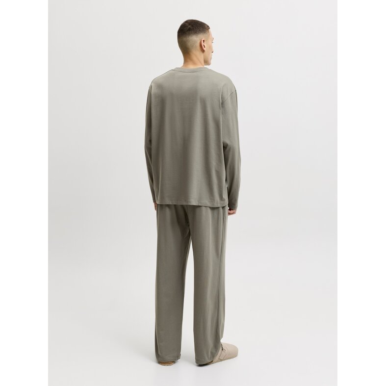 Jack & Jones Jack & Jones Heren Lounge Pyjama Set Lang JACALFRED Effen Grijsgroen