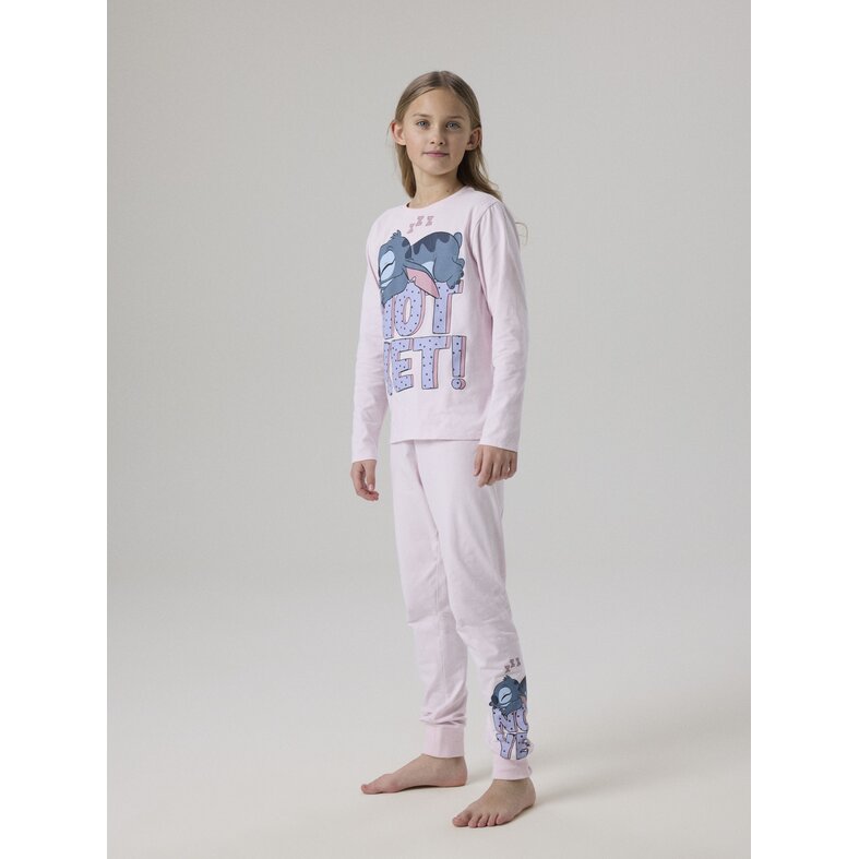 Name It Name It Girls' Long Pajama Set NKFANDA Stitch Pink