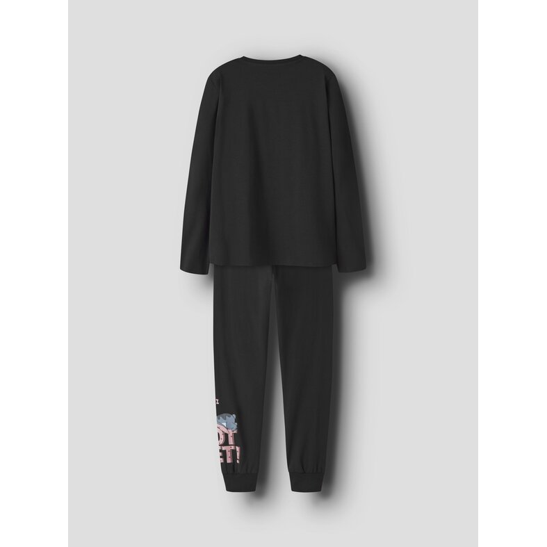 Name It Name It Girls' Long Pajama Set NKFANDA Stitch Black