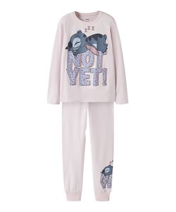Name It Meisjes Lange Pyjama Set NKFANDA Stitch Roze