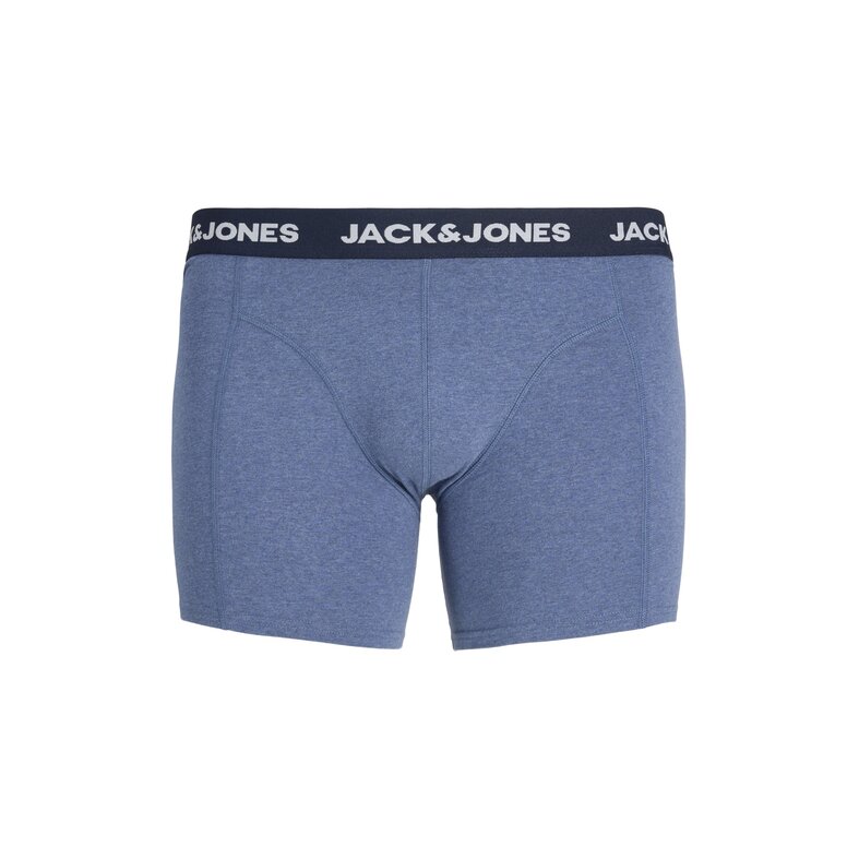 Jack & Jones Jack & Jones Heren Plus Size Boxershorts Trunks JACFAX 3-Pack Effen Blauw Melange