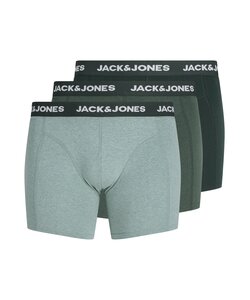 Jack & Jones Men's Plus Size Boxer Shorts Trunks JACFAX 3-Pack Solid Green Melange