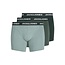 Jack & Jones Jack & Jones Heren Plus Size Boxershorts Trunks JACFAX 3-Pack Effen Groen Melange