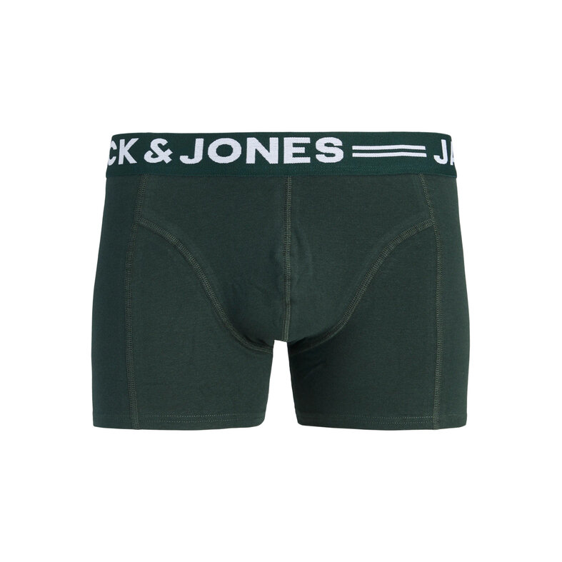 Jack & Jones Jack & Jones Heren Plus Size Boxershorts Trunks JACSENSE 3-Pack Effen Rood/Groen/Blauw