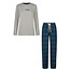 Happy Shorts Happy Shorts Ladies Christmas Pajama Set Shirt + Pants Gray/Green Checkered