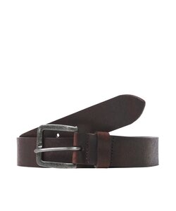 Jack & Jones Men's Belt JACVICTOR Leather Dark Brown