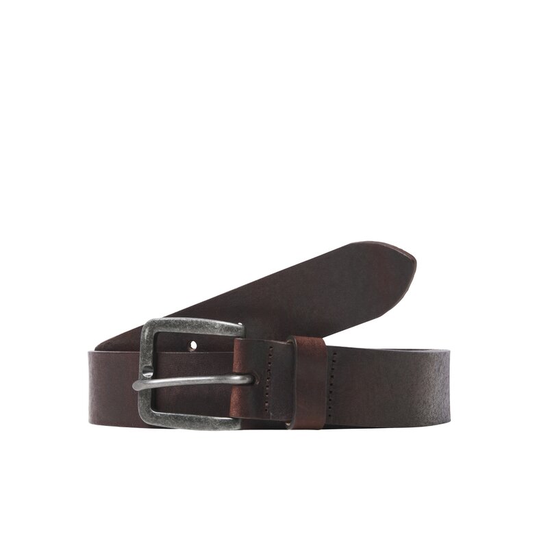 Jack & Jones Jack & Jones Men's Belt JACVICTOR Leather Dark Brown