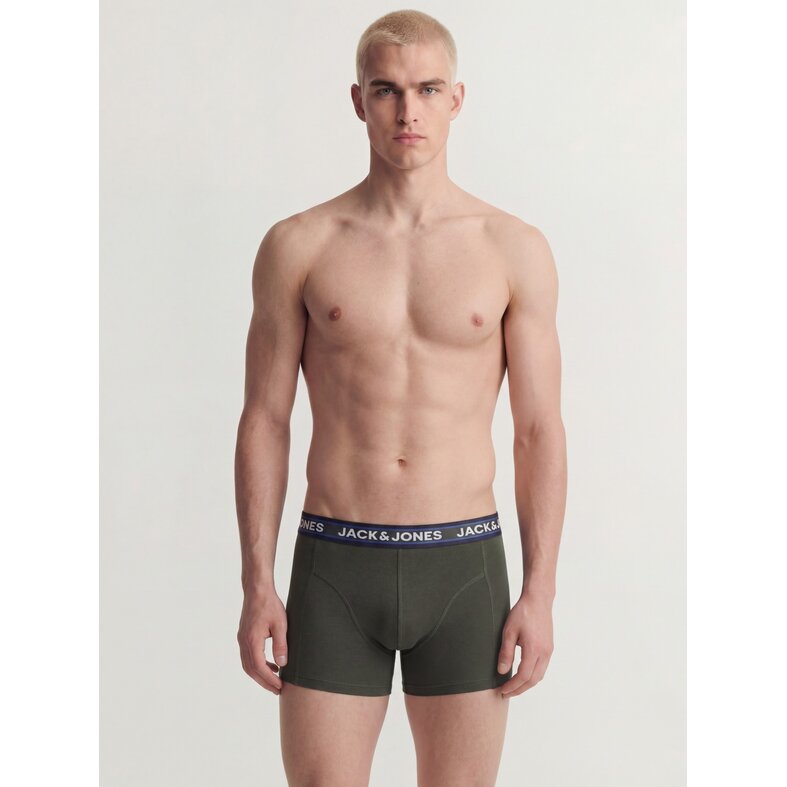 Jack & Jones Jack & Jones Heren Boxershorts Trunks JACOLIVER 5-Pack Effen Multicolor