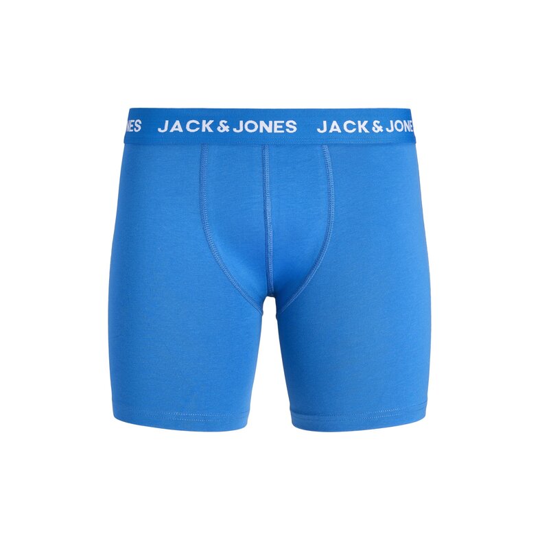 Jack & Jones Jack & Jones Heren Plus Size Boxershorts Lange Pijp JACCARL Boxer Briefs 3-Pack Effen Blauw/Zwart