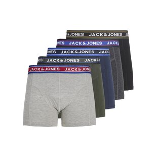 Jack & Jones Men's Boxer Shorts Trunks JACOLIVER 5-Pack Solid Multicolor