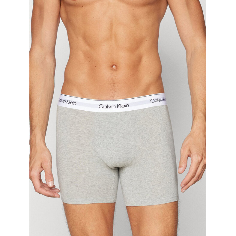 Calvin Klein Calvin Klein Men's Long-Leg Boxer Briefs 3-Pack Solid Black/Gray/White
