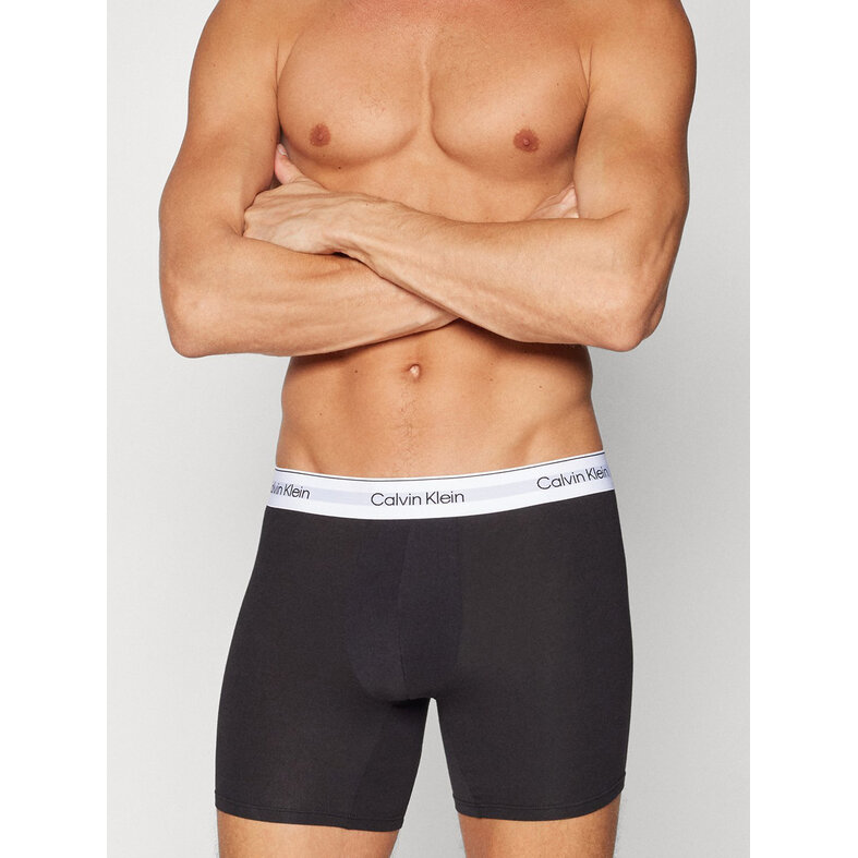 Calvin Klein Calvin Klein Men's Long-Leg Boxer Briefs 3-Pack Solid Black/Gray/White