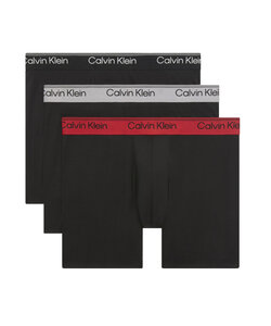 Calvin Klein Heren Boxershorts Trunks ICON Cotton Stretch 3-Pack Effen Zwart