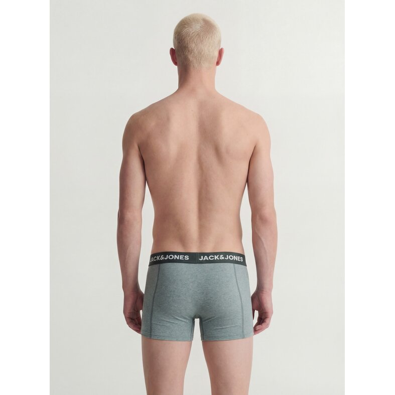 Jack & Jones Jack & Jones Heren Boxershorts Trunks JACFAX 3-Pack Effen Groen Melange