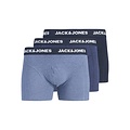 Jack & Jones Jack & Jones Heren Boxershorts Trunks JACFAX 3-Pack Effen Blauw Melange
