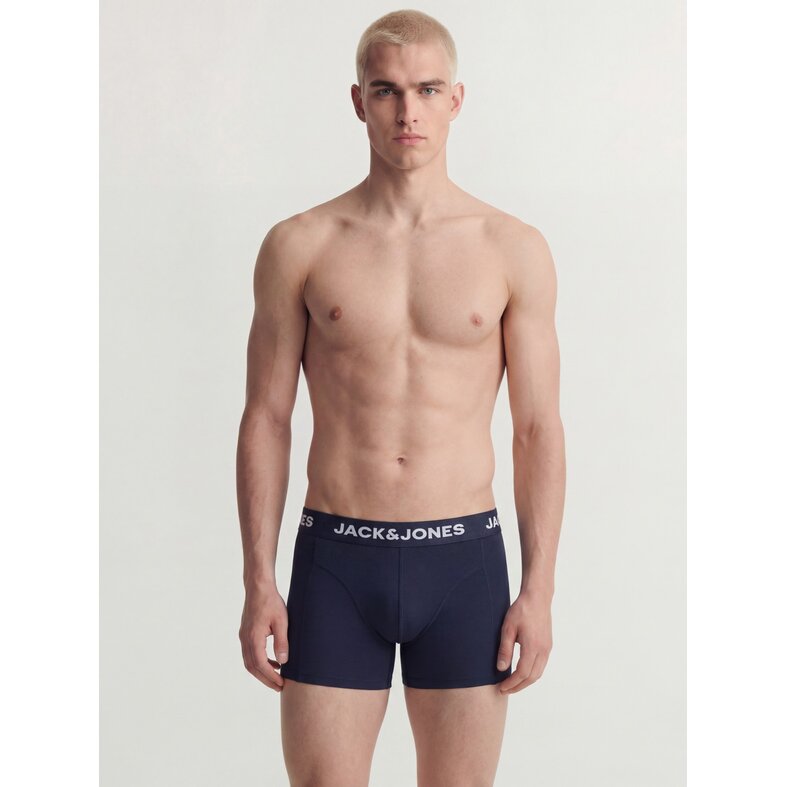 Jack & Jones Jack & Jones Heren Boxershorts Trunks JACFAX 3-Pack Effen Blauw Melange