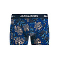 Jack & Jones Jack & Jones Men's Boxer Briefs Trunks JACHENDO 3-Pack Blue/Green Leaf Print