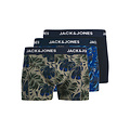 Jack & Jones Jack & Jones Heren Boxershorts Trunks JACHENDO 3-Pack Blauw/Groen Bladeren Print