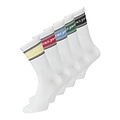 Jack & Jones Jack & Jones Heren Sportsokken JACVIK Tennissokken 5-Pack Wit/Multicolor