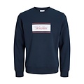 Jack & Jones Jack & Jones Men's JJBUSTER Sweatshirt with Logo Print Dark Blue