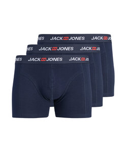 Jack & Jones Heren Plus Size Boxershorts Trunks JACCORP OLD LOGO 3-Pack Effen Donkerblauw