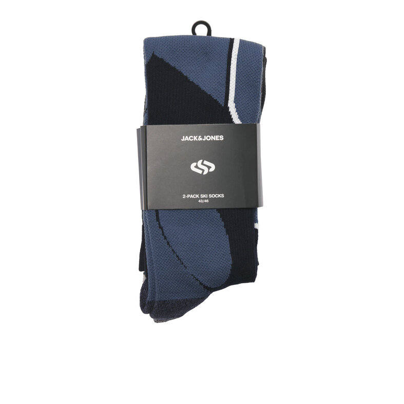 Jack & Jones Jack & Jones Heren Skisokken JACSKI 2-Pack Donkerblauw/Zwart
