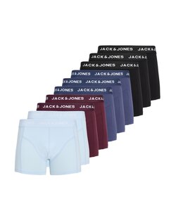 Jack & Jones Heren Boxershorts Trunks JACJOTA 10-Pack Effen Multicolor
