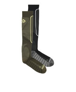 Jack & Jones Heren Skisokken JACSKI 2-Pack Donkergroen/Zwart