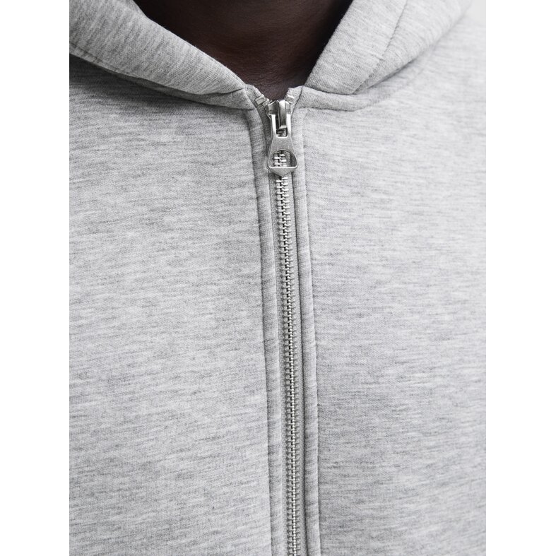 Jack & Jones Jack & Jones Heren Hoodie Met Rits JCOLEGACY Effen Grijs