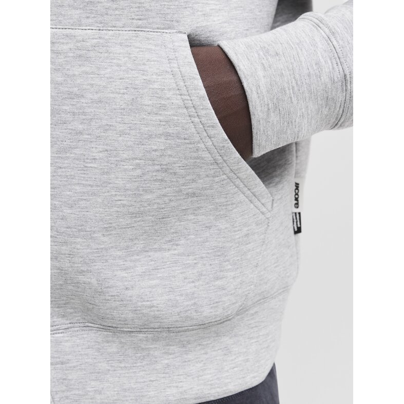 Jack & Jones Jack & Jones Heren Hoodie Met Rits JCOLEGACY Effen Grijs
