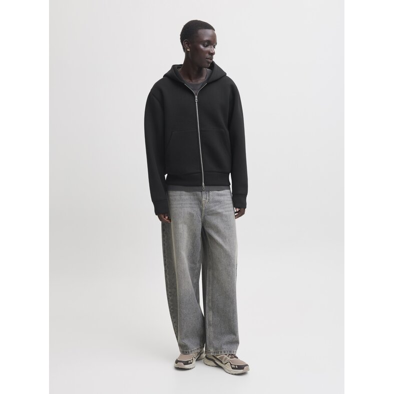 Jack & Jones Jack & Jones Heren Hoodie Met Rits JCOLEGACY Effen Zwart