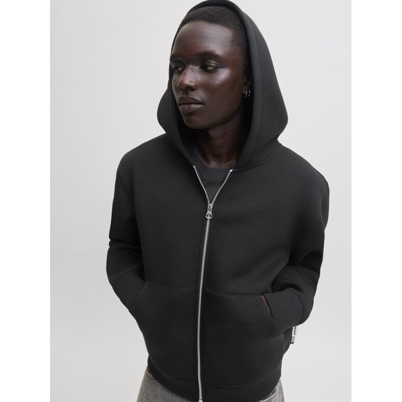 Jack & Jones Jack & Jones Heren Hoodie Met Rits JCOLEGACY Effen Zwart