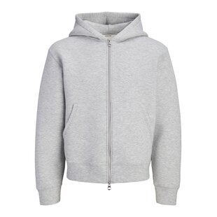 Jack & Jones Heren Hoodie Met Rits JCOLEGACY Effen Grijs