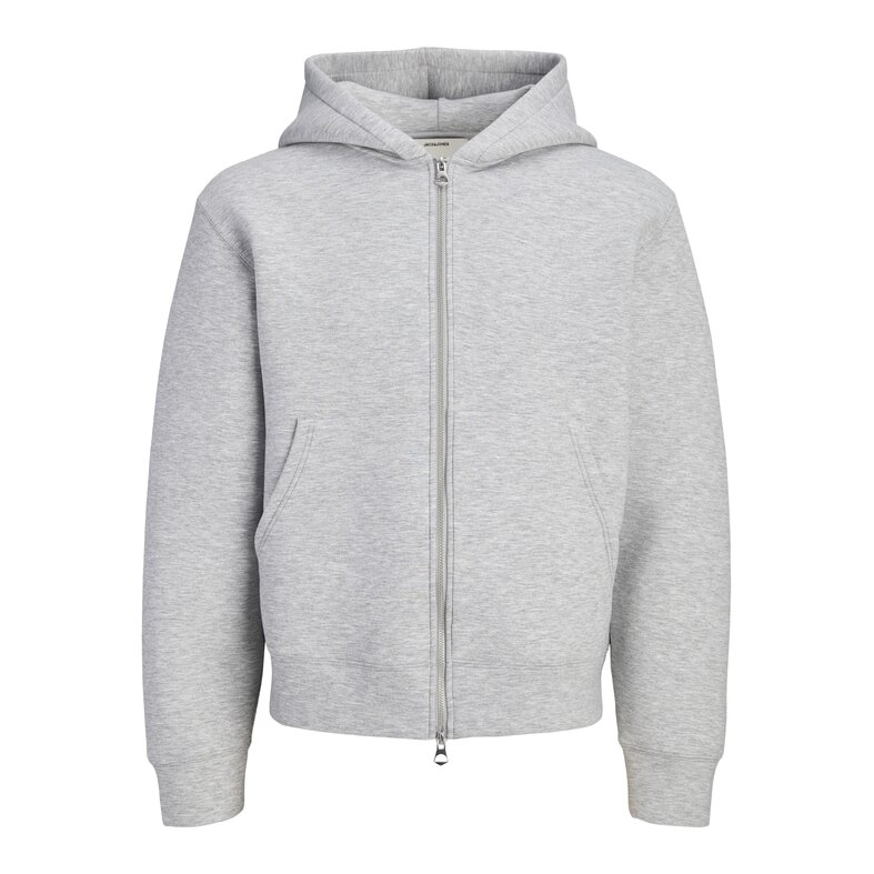 Jack & Jones Jack & Jones Heren Hoodie Met Rits JCOLEGACY Effen Grijs